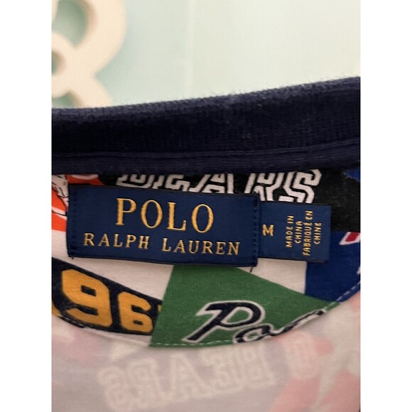 POLO / RALPH LAUREN - Embroidered POLO Pennants Baseball Flags M Sweater - Picture 11 of 11